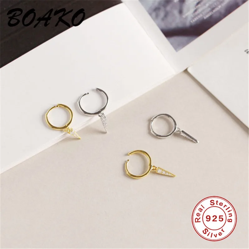 

Fashion 925 Sterling Silver Earrings Women Cartilage Helix Piercing Ear Bone Buckle Dangle Earrings Jewelry S4