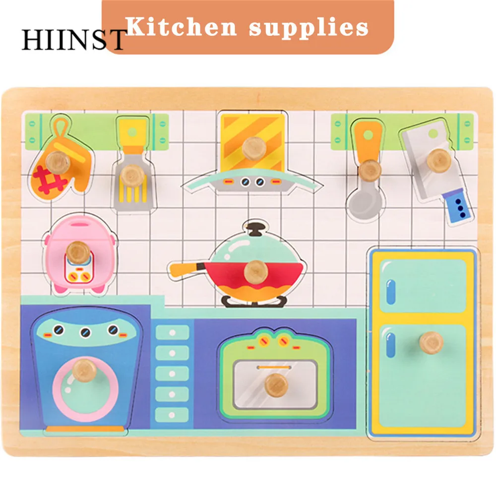 HIINST пазл, игрушки для детей, деревянные игрушки для перевозки животных, развивающие игрушки для детей - Цвет: J