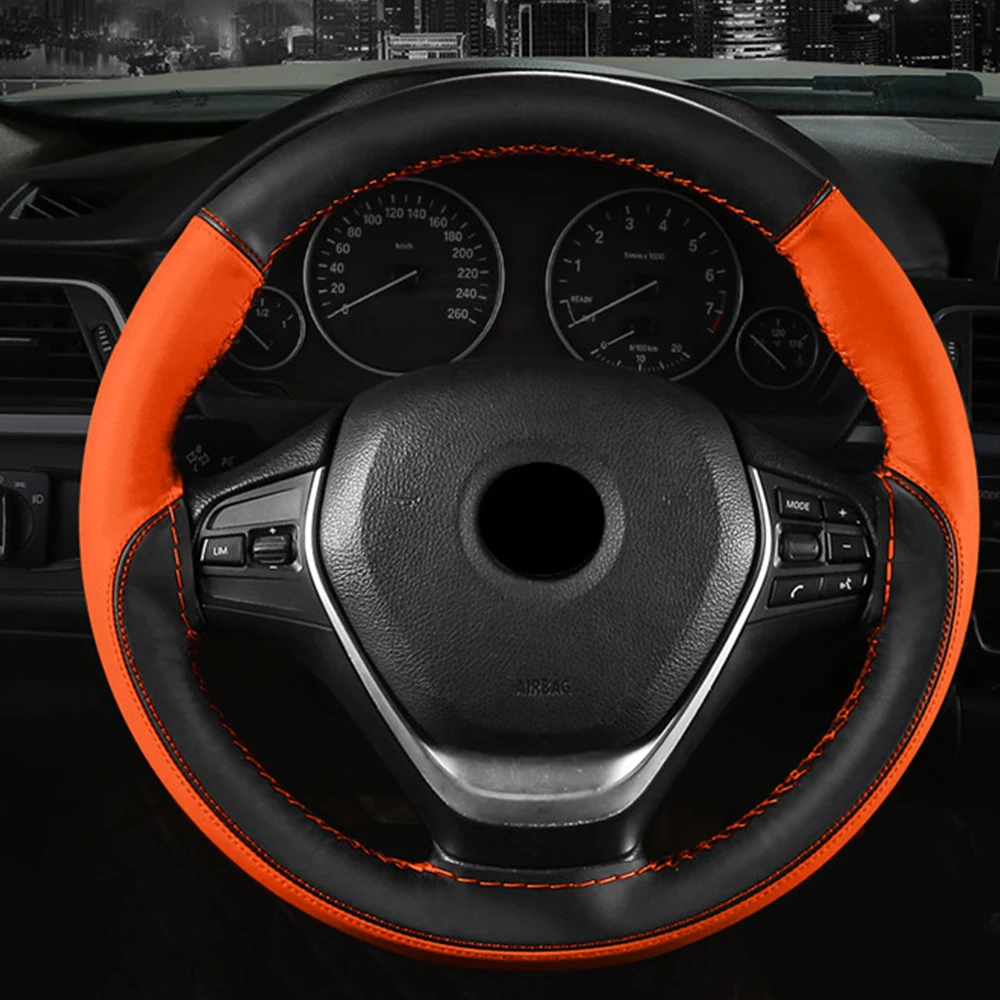Чехол рулевого колеса автомобиля подходит для Kia Morning(Picanto) Rio ceed Stonic NIRO Sportage Carens Audi A1 A3 A4 A5 A6 Q2 Q3 Q5 и т. д