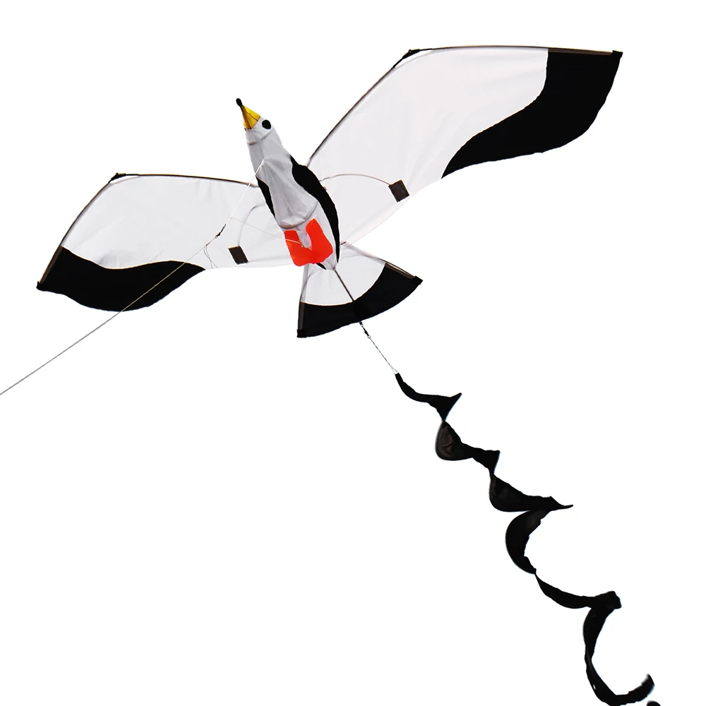 Seagull 3D воздушный змей-Чайка с хвостом воздушные змеи для взрослых детей открытый пляжный парк Кемпинг Летающий воздушный змей 100 м - Цвет: Seagull