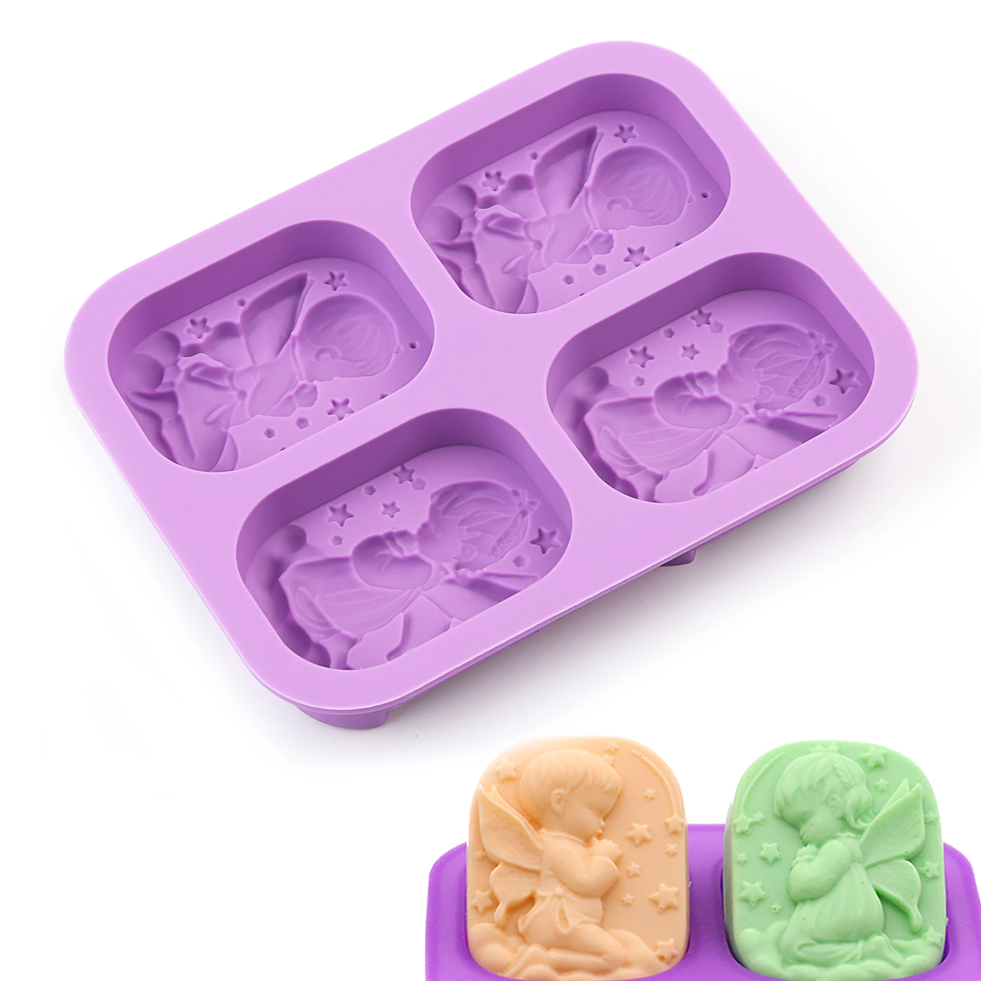 

Silicone Soap Mold angle Shaped 4 Hole Square Soap Mold Arts And Crafts Chocolate Cake Molding Hand Making Tools
