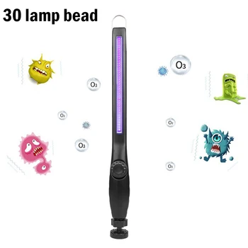 

30led Portable UV Disinfection Lamp Wand Ultraviolet Sterilizer Light Rechargeable UV Germicidal Lamp Handheld Sterilizer Light