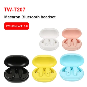 

TW-T207 Bluetooth Earphones 5.0 Earphones Touch Control Wireless Headphons Hifi Handsfree Earbuds Headset With Charging Box