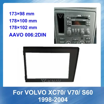 

2 din Car Radio Fascia for Volvo XC70 V70 S60 1998-2004 Stereo Audio Panel Mount Installation Dash Kit Frame Adapter Radio