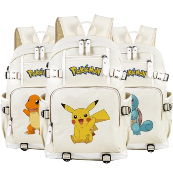 

Anime Pokemon Go Game Backpack Knapsack With USB Port Pikachu Book Bag Travel School Bag Rucksack Teenagers Boy Girls Laptop Bag