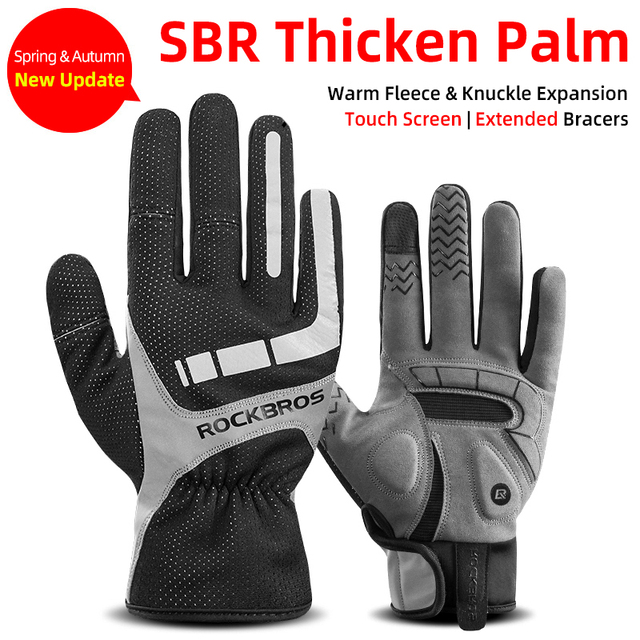 Windproof Cycling Gloves Touch Screen Riding MTB Bike Bicycle Gloves Thermal Warm Motorcycle Winter Autumn Bike Gloves