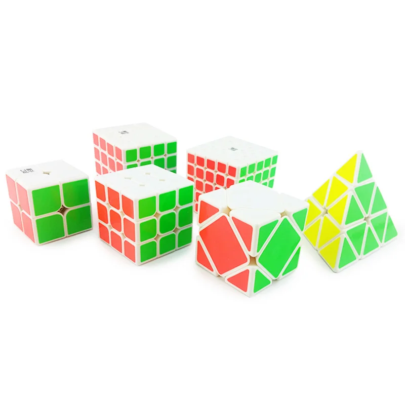 2x2x2 3x3x3 4x4x4 5x5x5 White Sticker Professional Speed Magic Cube Base Puzzle Twist Classic Educational Toys For Children | Игрушки и