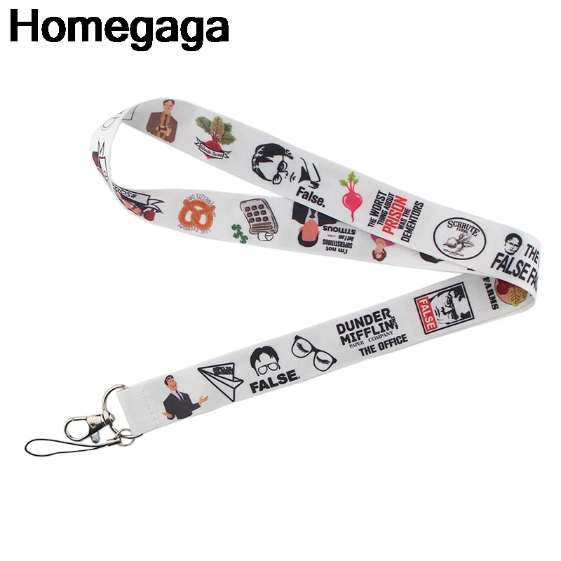 Homegaga офис ТВ шоу 90s аксессуары для ключей для безопасности, защиты телефона USB держатель удостоверения личности ключевой ремень шнур с этикеткой D2280