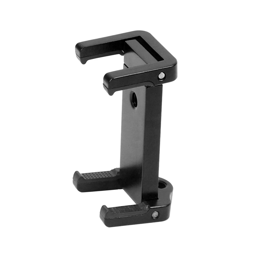 Aluminum Alloy Tripod Self Stick Clip Clamp Holder Bracket Mount Adapter for iPhone Samsung Cell Phone Holder W/ cold shoe mount