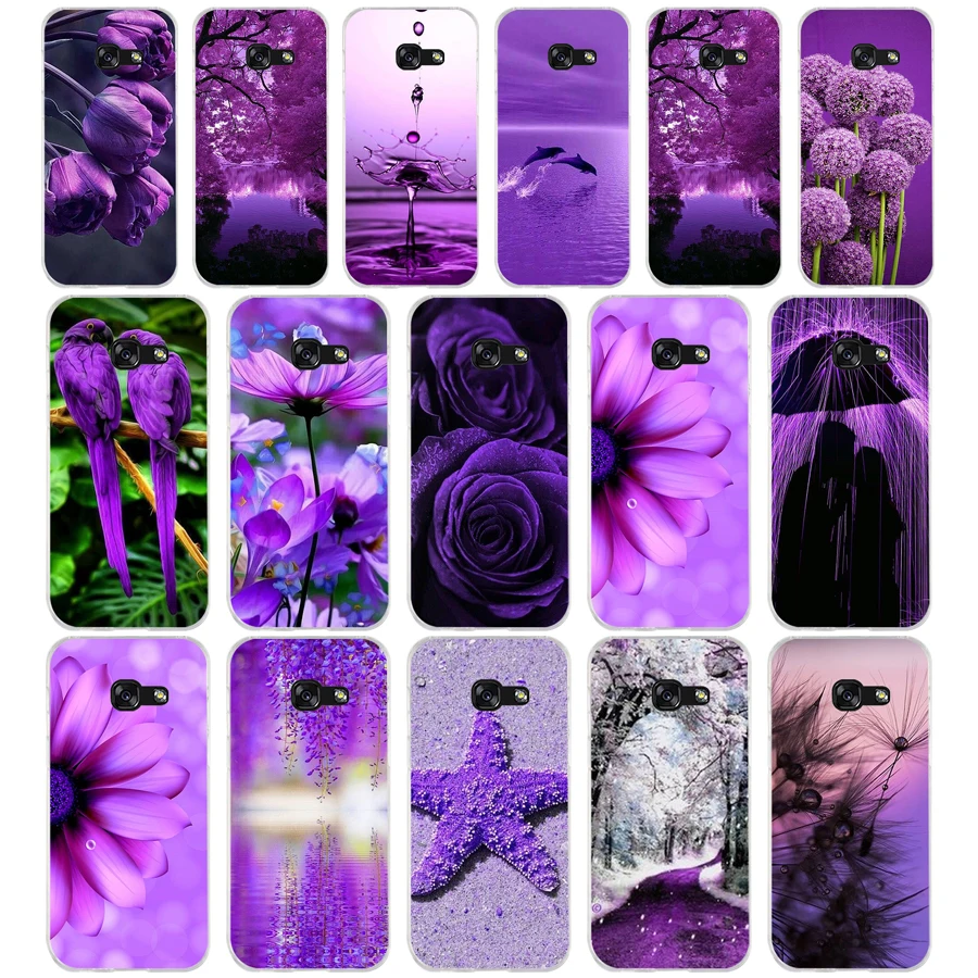 41AA infinity on purple Soft Silicone Tpu Cover phone Case for Samsung A3 A5 A7 A8 2016 2017 2018 A50 | Мобильные телефоны и