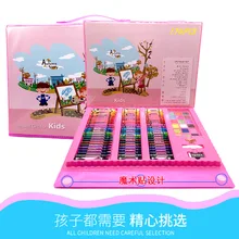 Детский набор для рисования из 176 предметов, акварельная ручка, карандаш для студентов, детского сада, кисть Нетоксичная для мытья