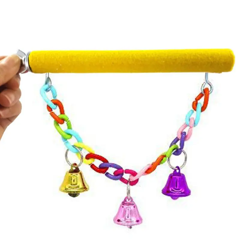 

3pcs Birds Swing Toys Parrots Chewing Hanging Perches With Bells Toys Macaws