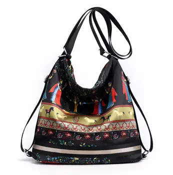 

YILUNXI New ethnic style one-shoulder bag for ladies Nylon printing women's cross body bag Leisure woman single-shoulder bag