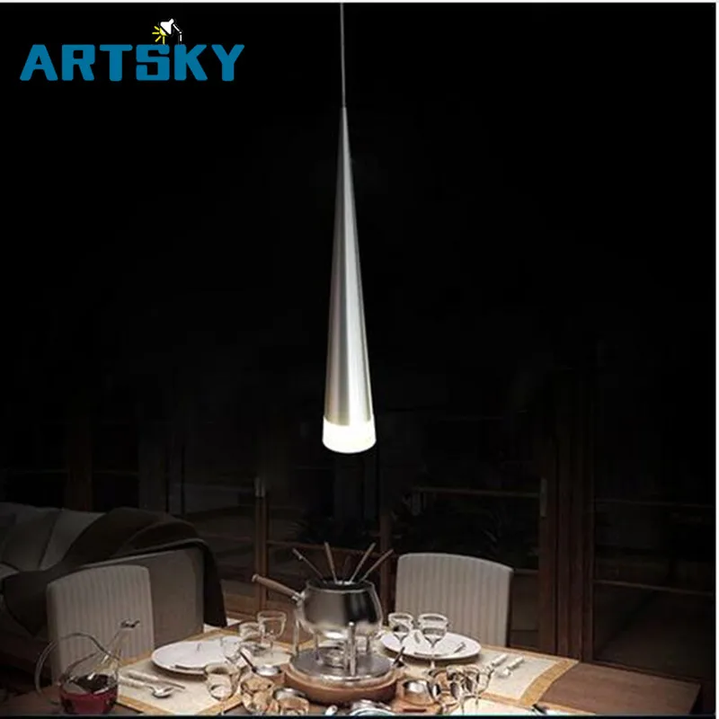 

Modern Aluminum Alloy Tapered Metal LED Pendant Light Simple Personality Suitable for A Variety of Places