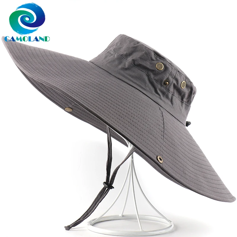 

CAMOLAND UV Protection Sun Hat For Men Women 16cm Super Long Wide Brim Bucket Hat Outdoor Breathable Fishing Hiking Boonie Caps