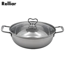 28 см/30 см/32 см суповые кастрюли из нержавеющей стали, соты с двойным дном, суповые горшки с толстым дном, горячий горшок, кухонная посуда