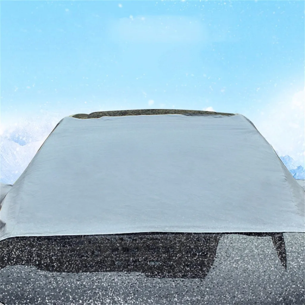 CARPRIE Универсальный серый автомобильный чехол на лобовое стекло морозостойкий Снежный блок солнцезащитный морозостойкий Авто козырек 240x210 см солнцезащитный козырек