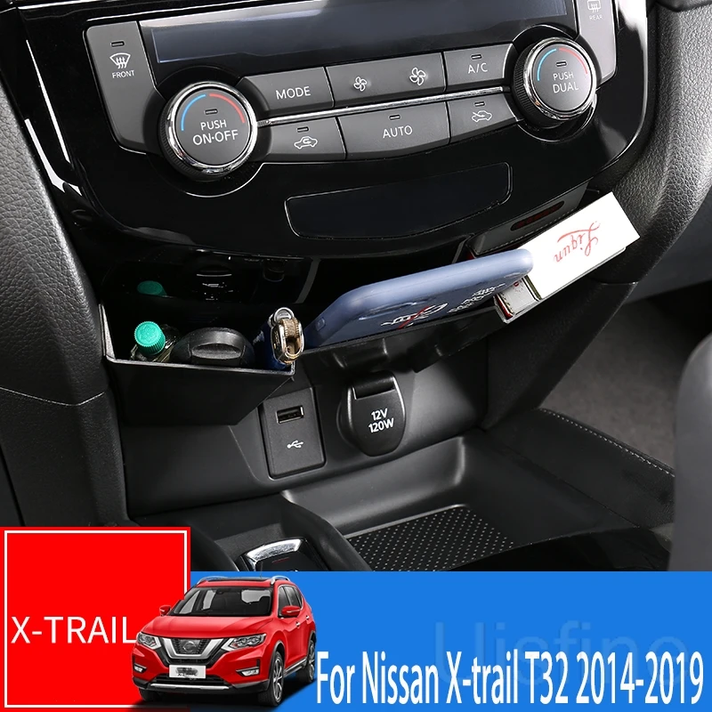 Для Nissan X-trail X trail T32- Автомобильная центральная консоль коробка для хранения автомобиля внутренняя модификация ABS декоративная коробка для хранения