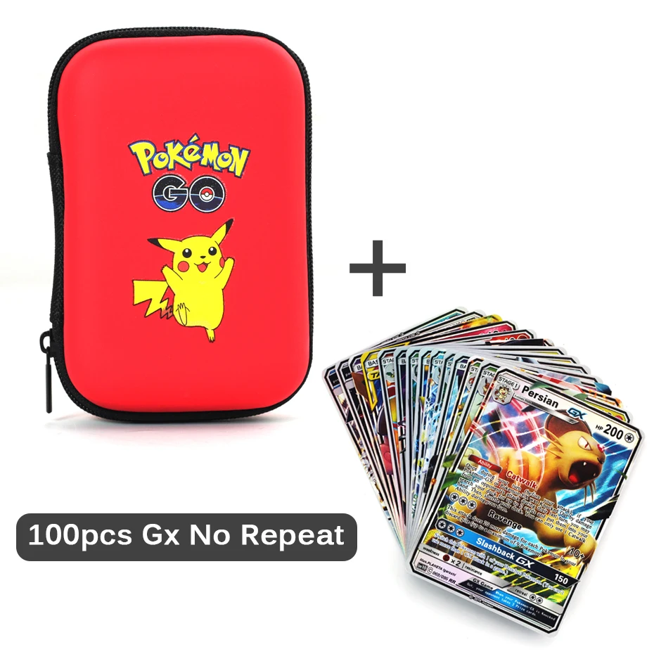 Tarjetas de juego de Pokémon Pikachu, soporte de 50 tarjetas de capacidad, álbum duro, tarjetero, caja de almacenamiento para auriculares, regalos de navidad