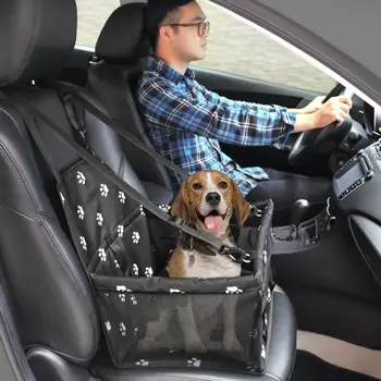 

1PCS Car Booster Seat Travel Carrier Cage Oxford Breathable Folding Soft Washable Travel Bags For Dogs Cats -