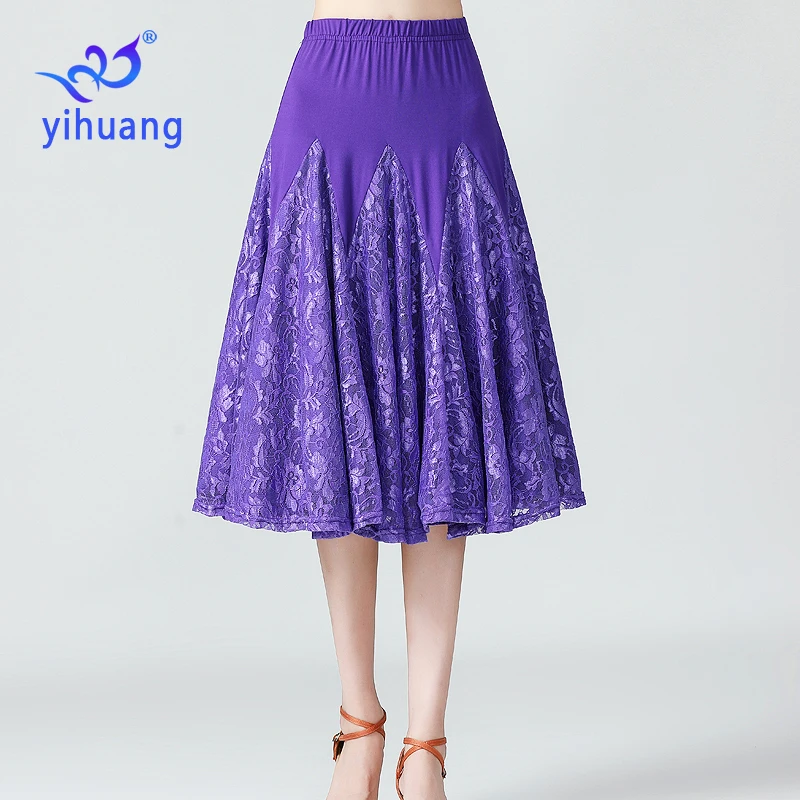 Elegant Dance Wear Practice Skirt Ballroom Latin Skirts Performance Wear Outfits Tango Waltz Dancing Skirts