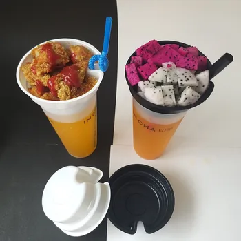 

50pcs Disposable Creative Steak Chicken Fries Popcorn Yogurt Fruit Salad Cup Holder Party Birthday Wedding Creative Snack Plate