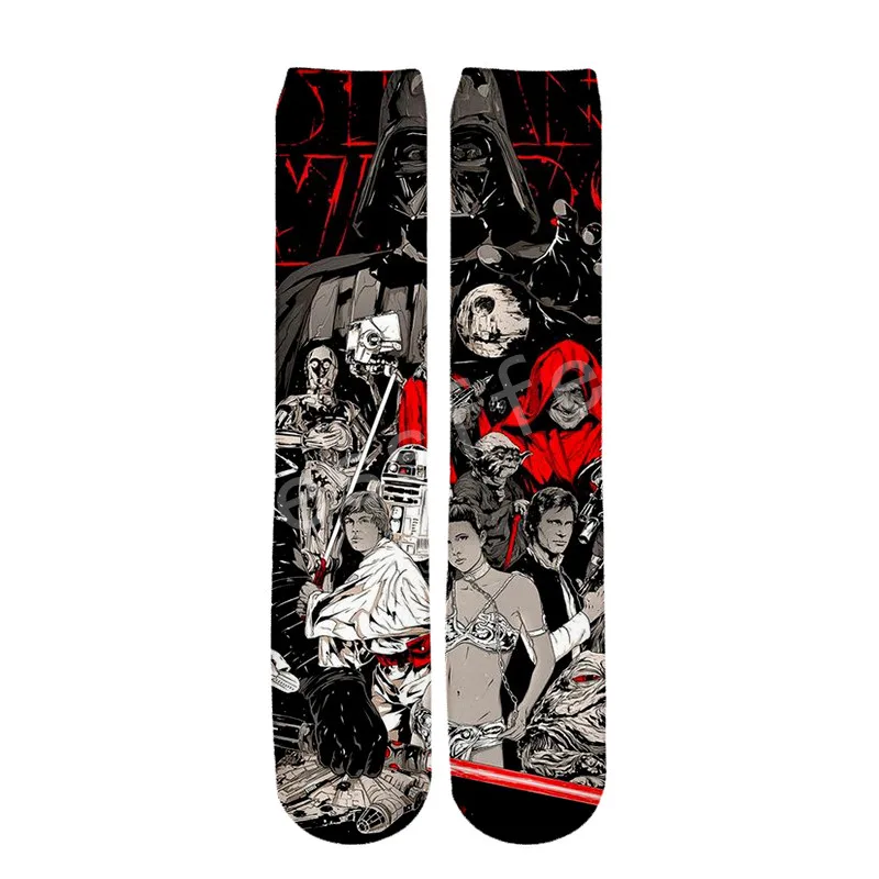 Tessffel Star Wars Darth Vader New Fashion Harajuku casual Unisex 3Dfull Print boys/girls/mens/womens funny ankle socks style-4