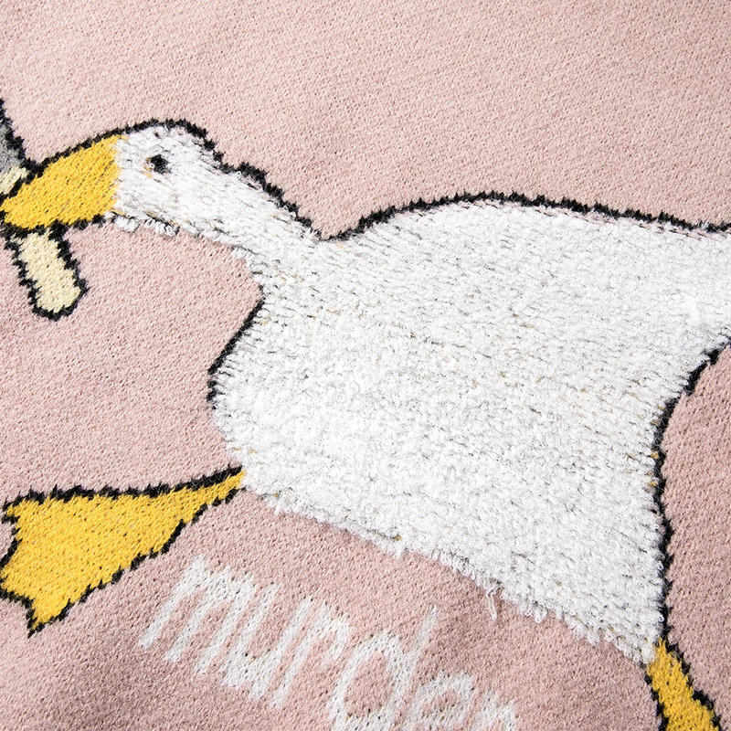 Goose sweater pink blue murder goose 