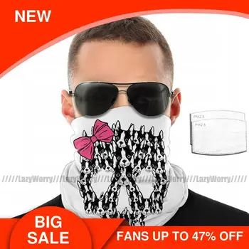 

Dog Skull Mouth Face Mask Boston Terrier Sugar Skull Facial Mask Pretty Kawai with Filters Adult Mask