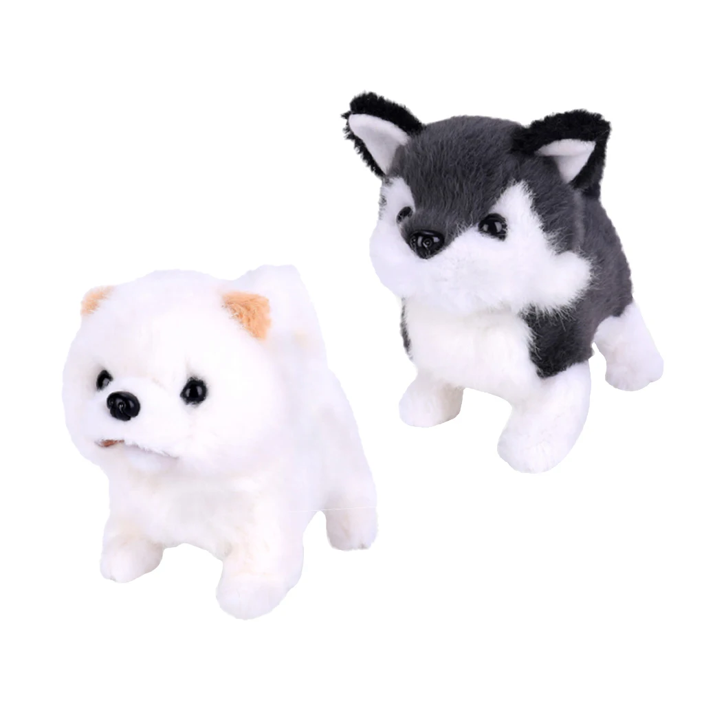 2x Smart Electronic Robot Dog Interactive Animal Puppy Plush Kids Toys Gifts