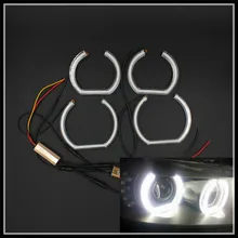 Rockeybright Автомобильный светодиодный ангельские глазки для BMW E92 Пара Halo кольца комплект Кристалл e92 светодиодный ангельские глазки белый цвет E92 Halo светодиодный ангельские глазки