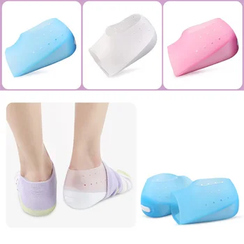 

1 Pair Invisible Feet Pad Height Increase Insoles Silicone Wearable Socks Heel Pads Soft Comfortable Heel Soles Women Men A35