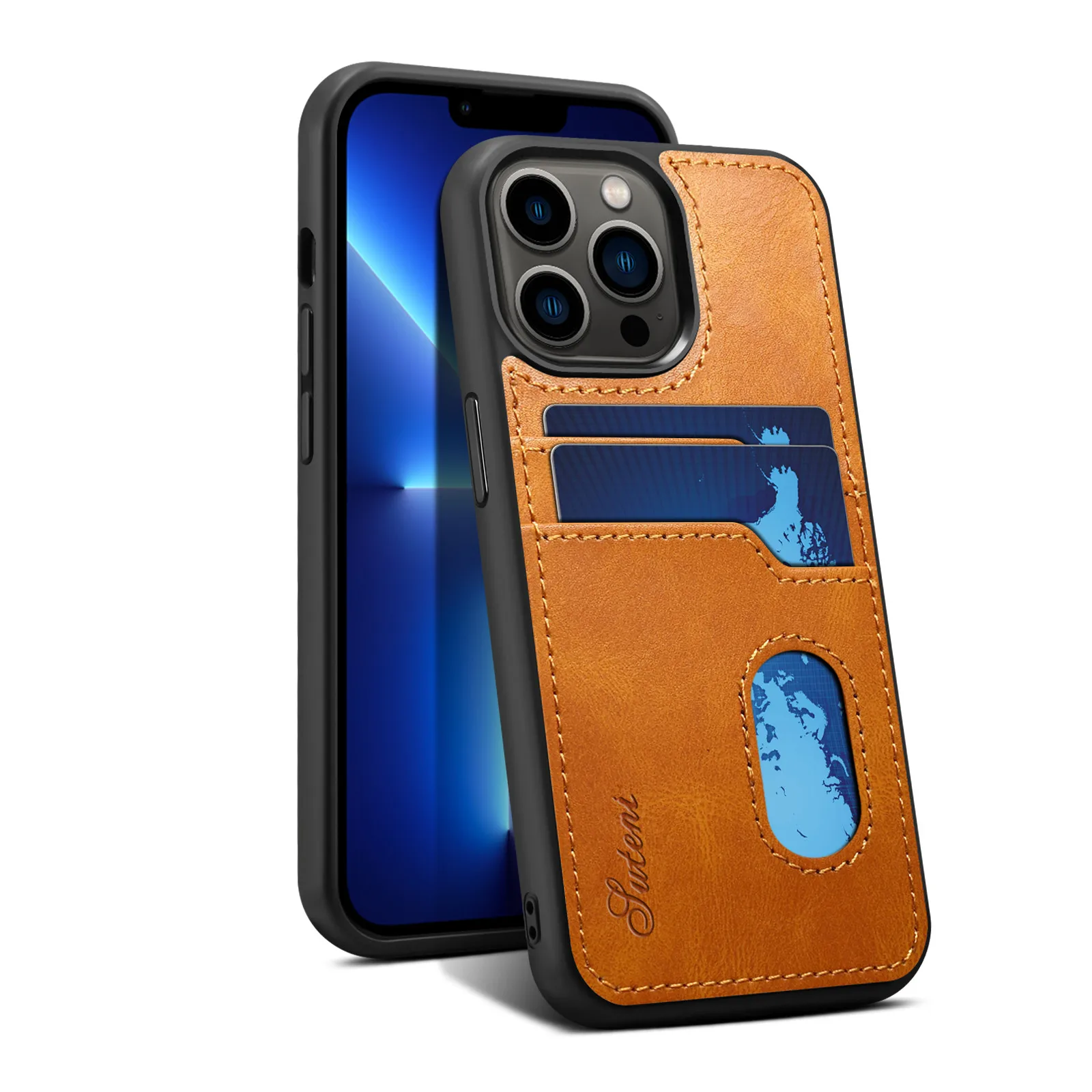 Wallet Case For Iphone 13 12 11 Pro Max X Xs Xr Slim Case With Credit Card Holder Pu Leather Shockproof Wallet Case Mobile Phone Cases Covers Aliexpress