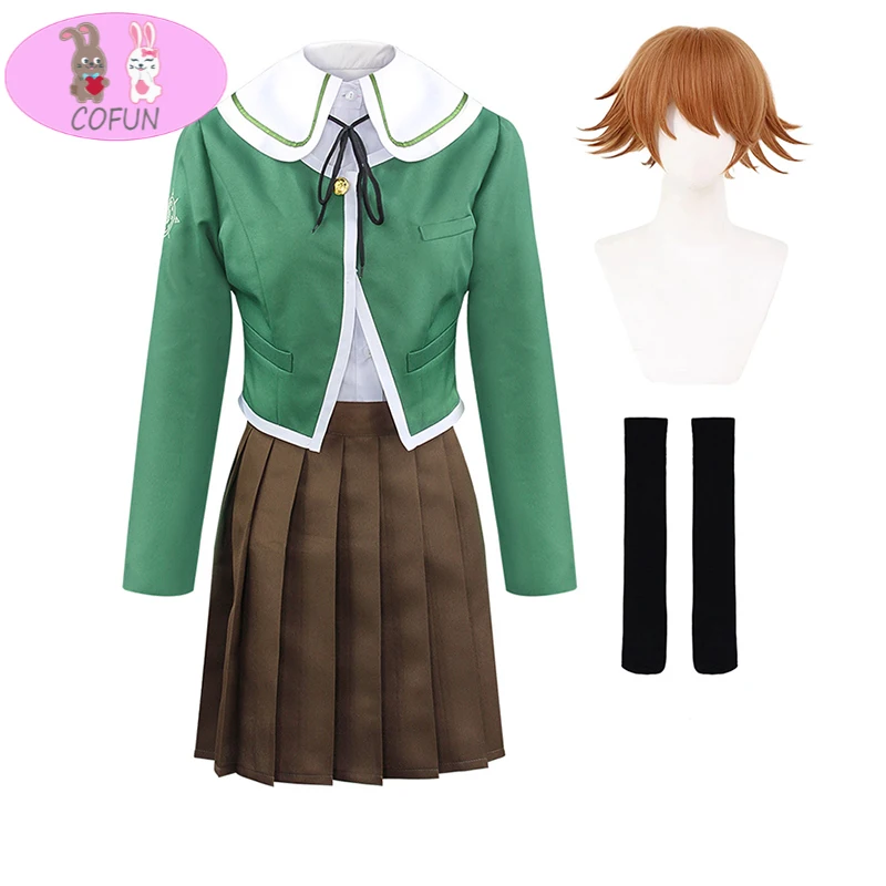 Костюмы для косплея Danganronpa V3 униформа чихиро фуцзяки Школьный костюм пальто +
