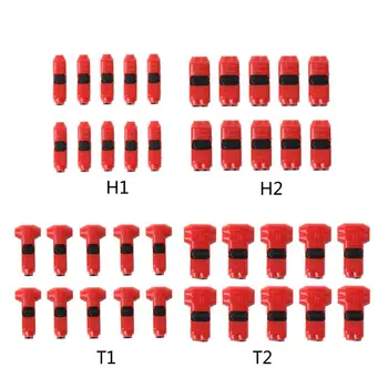 

10 Pcs I Type T Single Line Straight Through Two Line Branch Power Supply Wire Stripping Peeling Quick Lock Cover Push Buckle