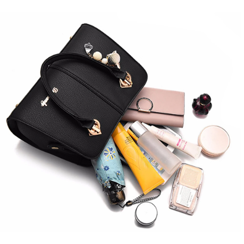 PUIMENTIUA женские сумочки высокого качества с металлическими украшениями, женские вечерние сумочки, повседневные сумки через плечо