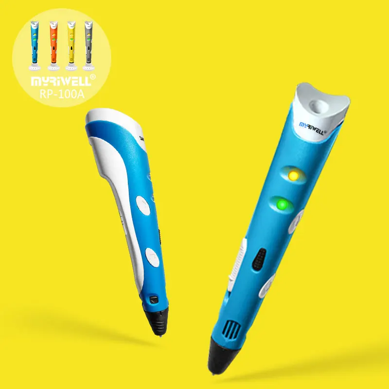 3d ручка myriwell + 20 цветов * 5 м ABS Филамент (100 м) 3 d креативная для печати лучший