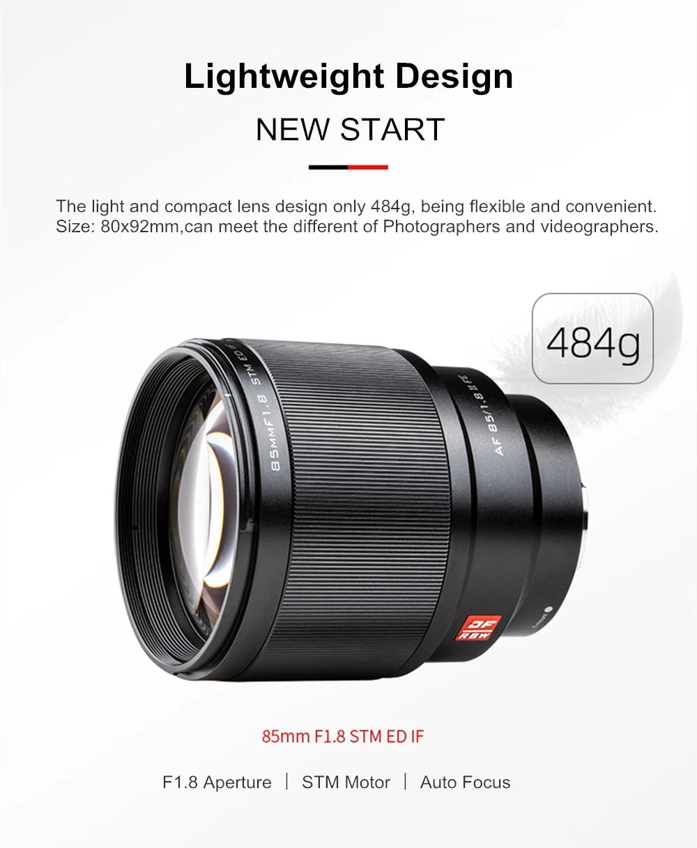 Viltrox 85 мм f1.8II STM с автофокусом полнокадровый портретный основной объектив для Fuji X
