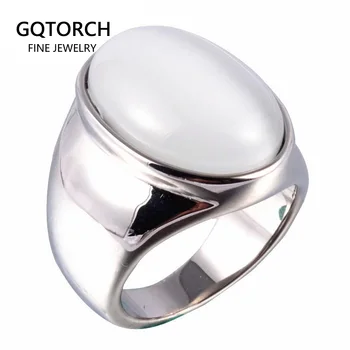 

2017 New Arrivals Cat's Eye Men's Rings Mountings For Oval Stones Titanium Steel Women Men Rings Anillos Mujer