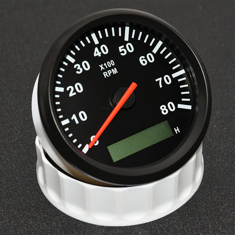 8000 rpm Tachometer Boat Car Marine Tacho meter with LCD Hourmeter Car Tachometer with red backlight 12V boat accessories marine tachometer gauge engine tachometer tachometer meter