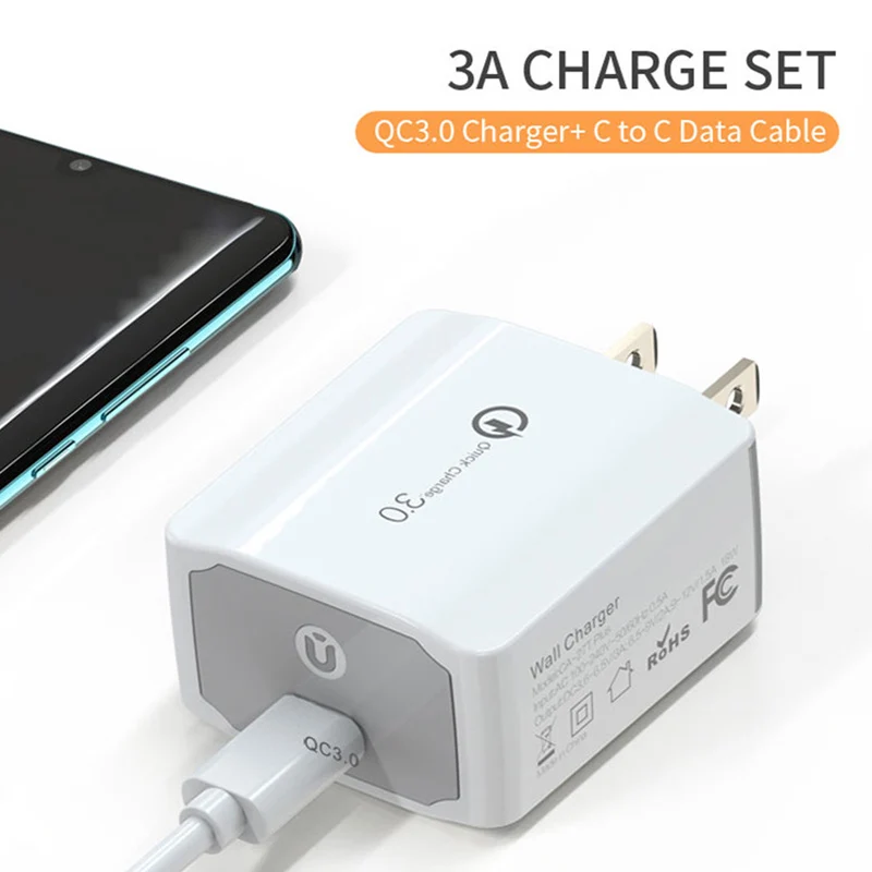 18 Вт Быстрое USB зарядное устройство Quick Charge 3,0 usb type C зарядное устройство для Xiaomi для huawei P30 Pro QC3.0 Быстрая зарядка зарядное устройство для мобильного телефона