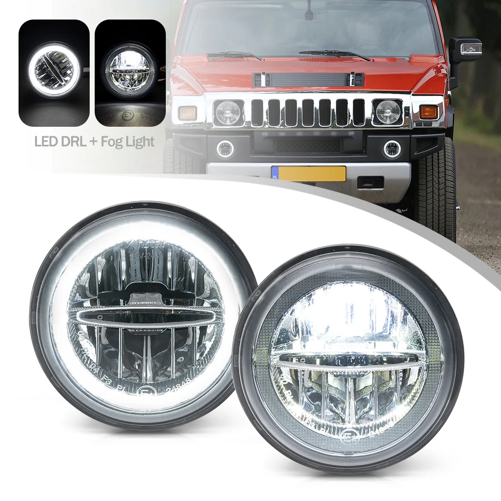 2Pcs For Hummer H2 h2 2003 2004 2005 2006 2007 2008 2009 Led Front Fog