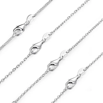 

High quality 925 Sterling Silver Adjustable Necklace Chain Lobster Clasp fine Jewelry Link chain Necklaces for women 2020