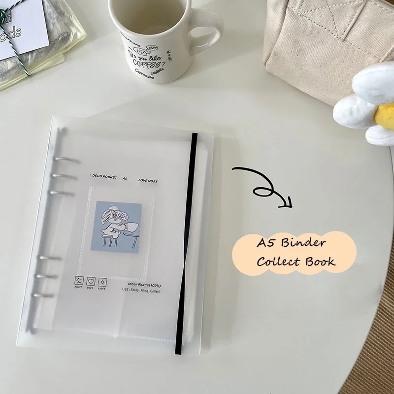 SKYSONIC A5 Binder Ring Collect Book Korea Idol Photo Organizer Journal Diary Agenda Planner Bullet Cover School Stationery