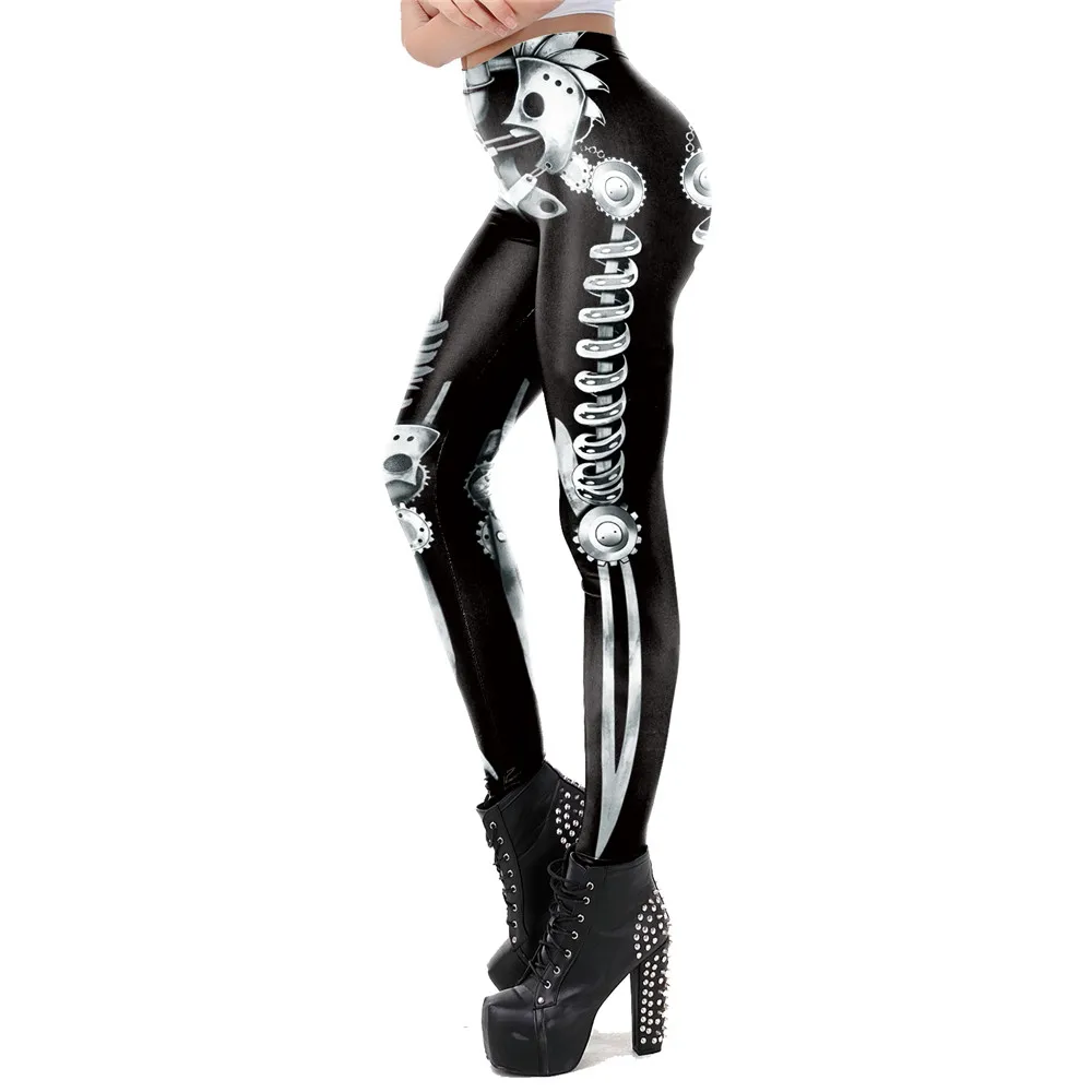 aybl leggings NADANBAO Autumn Slim Sexy Fitness Leggins 2022 Halloween Pumpkin Skeleton 3D Printed Leggings For Women Mid Waist Workout Legins thermal leggings