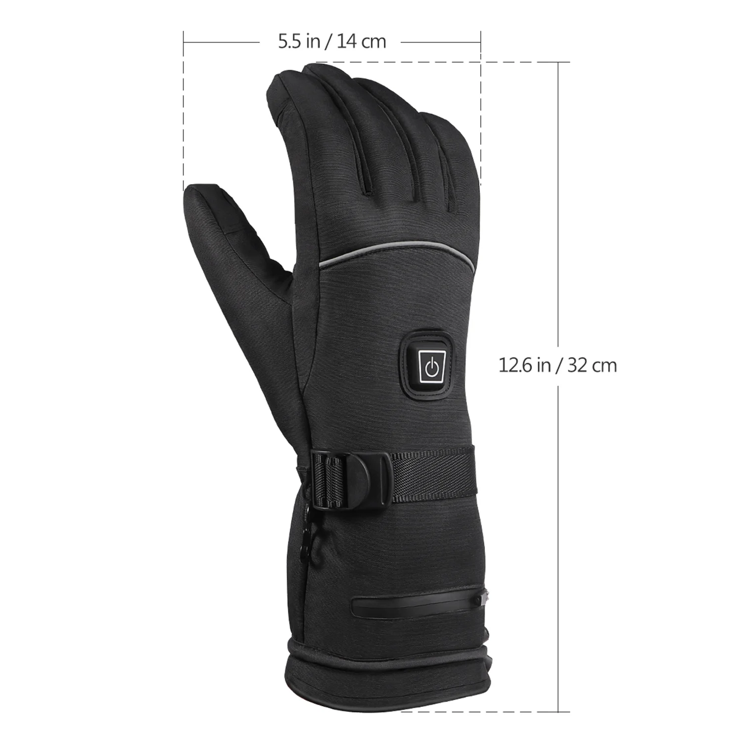 Теплые перчатки с подогревом, водонепроницаемые зимние перчатки с защитой от холода, теплые перчатки с подогревом, 3 уровня контроля температуры для катания на лыжах