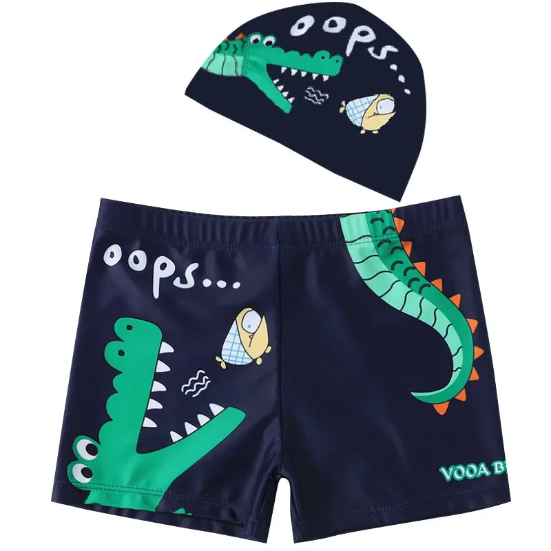 3-14 jahre Strand Shorts Shark Schwimmen Kappe Set Jungen Badeanzug Badehose Stil Jungen Badeanzug Bademode Sommer Schwimmen badehose