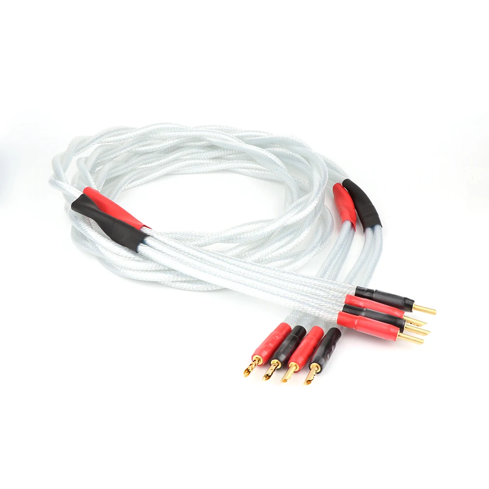 Пара кабель динамика nordost 7N OCC медный посеребренный Hi Fi провод с разъемом типа
