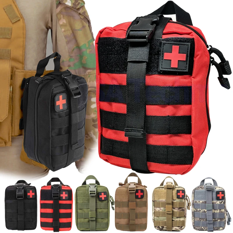 

Camping Survival First Aid Kit Bag Military Tactical Medical Waist PackEmergency Outdoor Travel Camping Oxford Cloth Molle Pouch