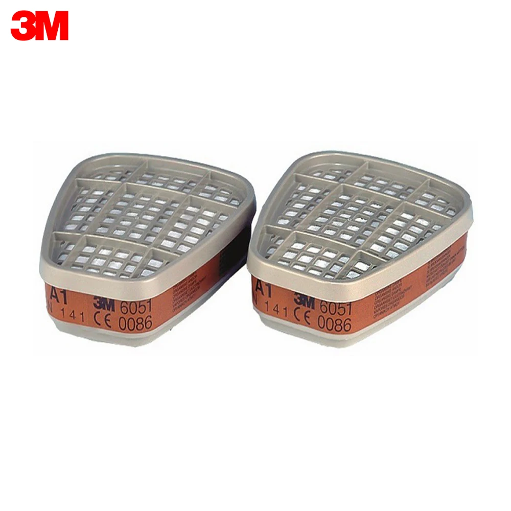 3M Фильтр для защиты от газов и паров 6051, А1, 1 пара, 6051